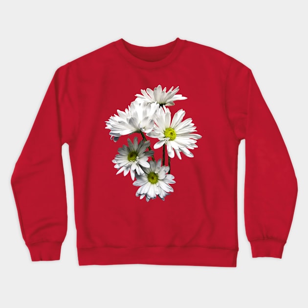 Daisies - Cascade of White Daisies Crewneck Sweatshirt by SusanSavad